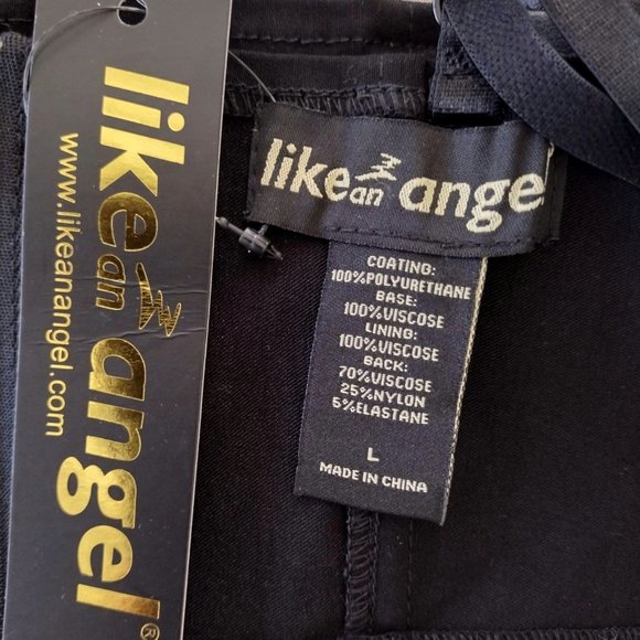 Like an Angel Black Vegan Leather Bustier Crop Top - Picture 10 of 11